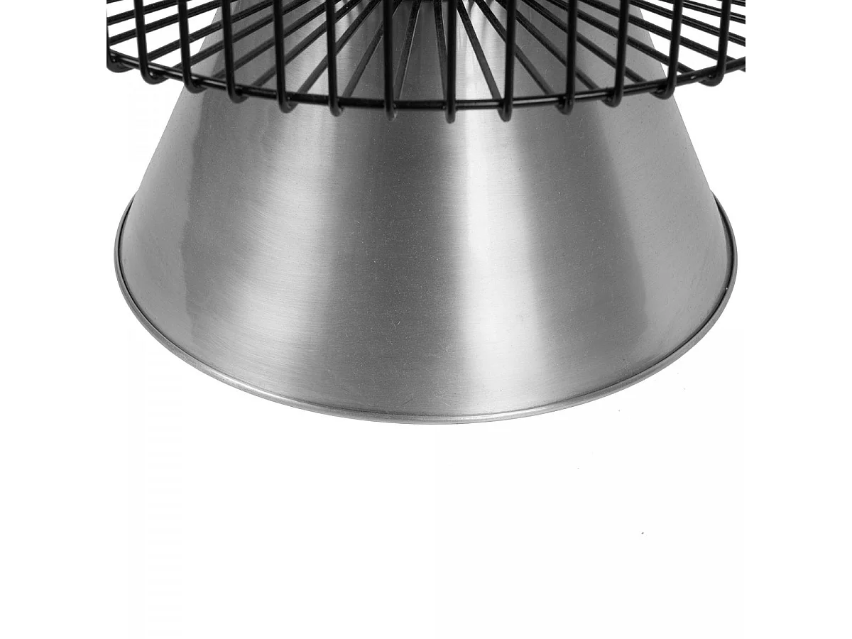 Table basse fait main en marbre EPE 51x51 blanc et noir