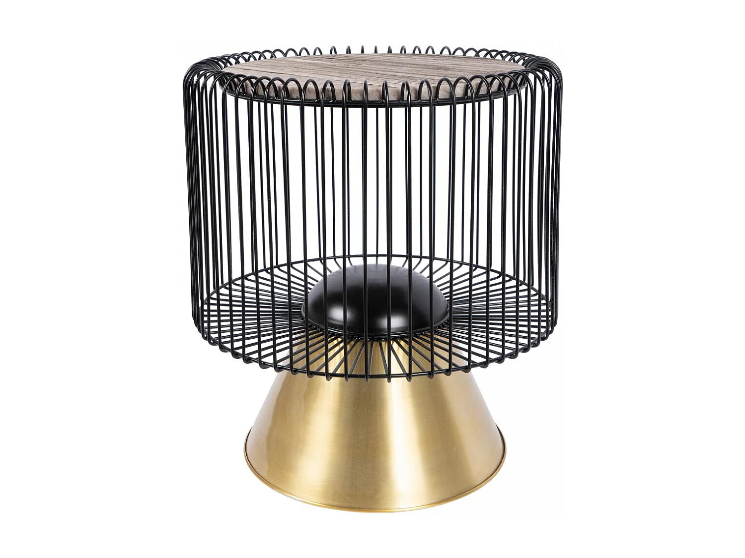 Table basse fait main en marbre EPE 51x51 marron et noir