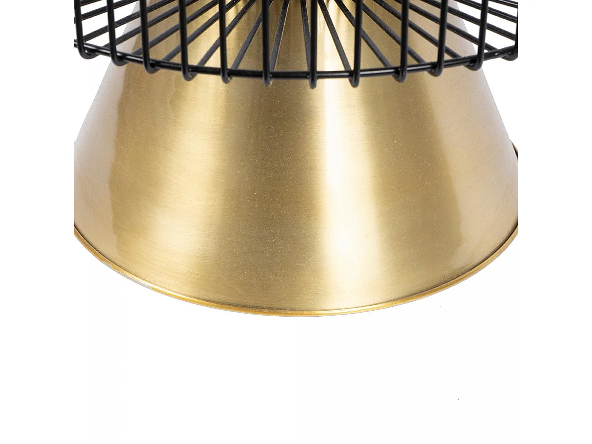 Table basse fait main en marbre EPE 51x51 marron et noir