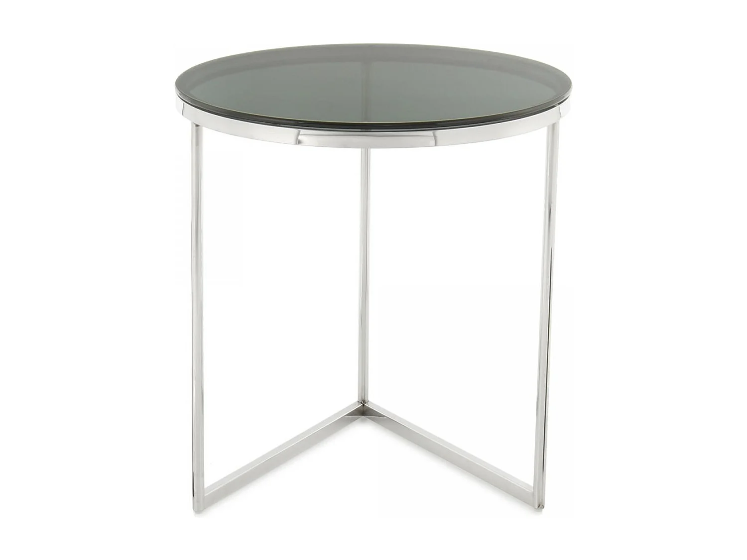 Table basse fait main en acier inoxydable EPO 50x50 noir et gris