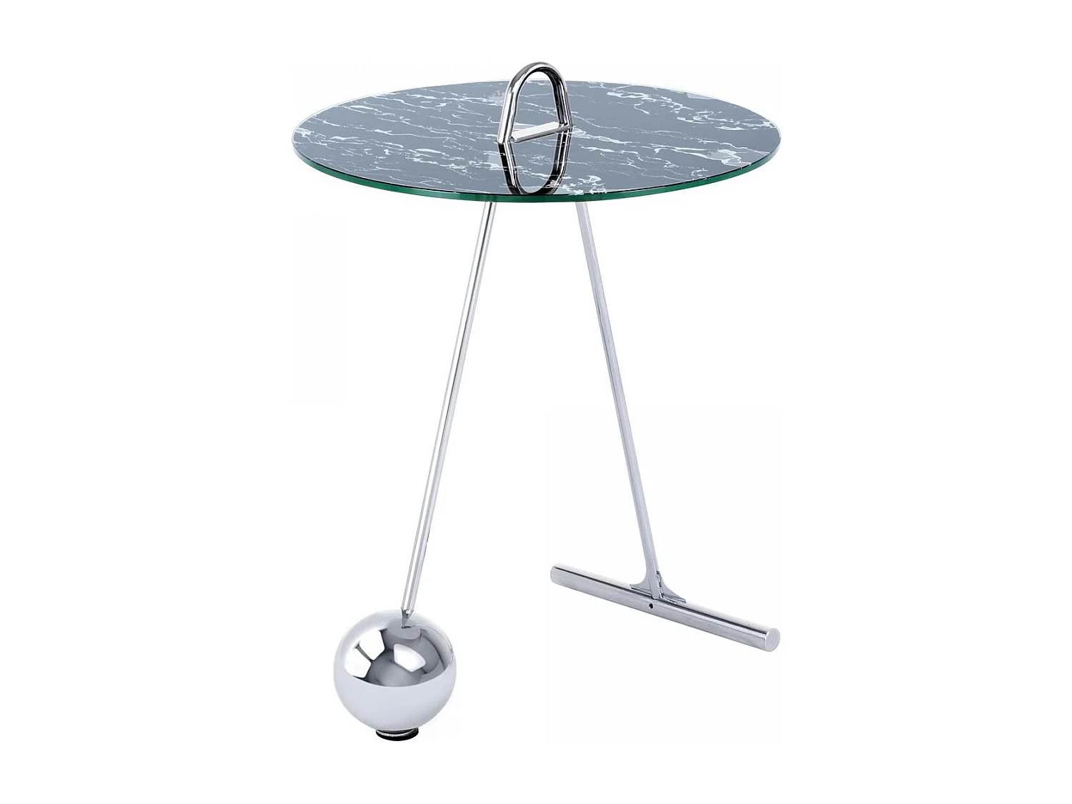 Table basse fait main en acier ELI 46x46 gris et noir