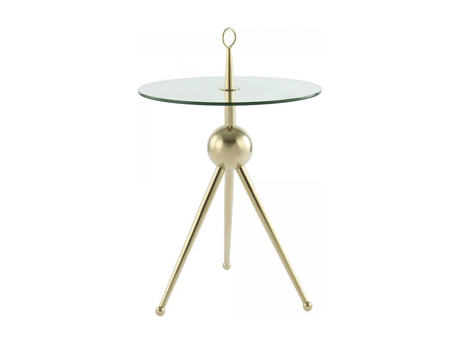 Table basse fait main en acier inoxydable ERO 46x46 or et clair