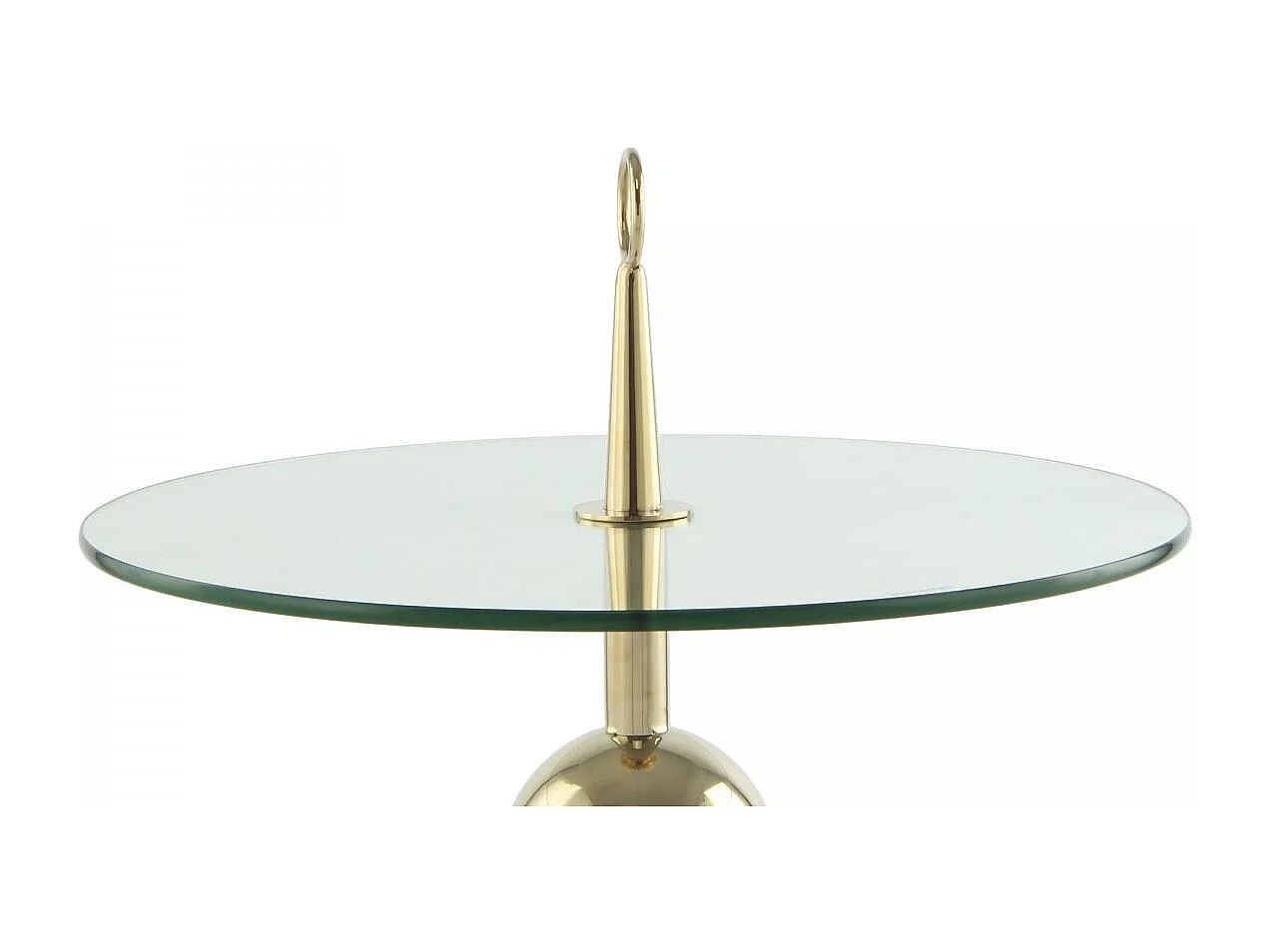 Table basse fait main en acier inoxydable ERO 46x46 or et clair