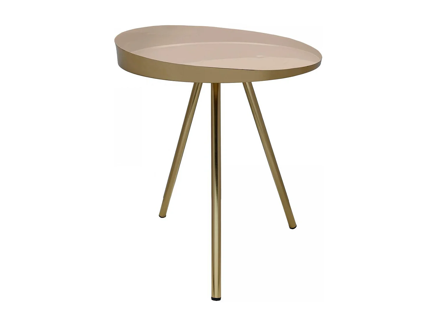 Table basse fait main en fer motif contemporain ECI 41x41 ivoire