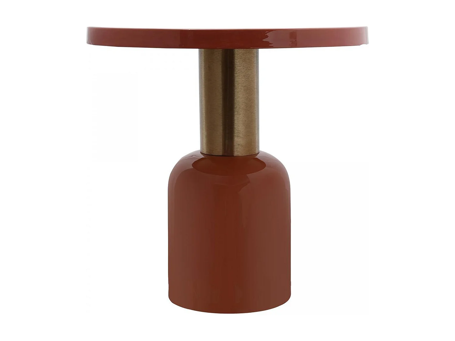 Table basse fait main en fer motif rétro-vintage EGA 51x51 corail