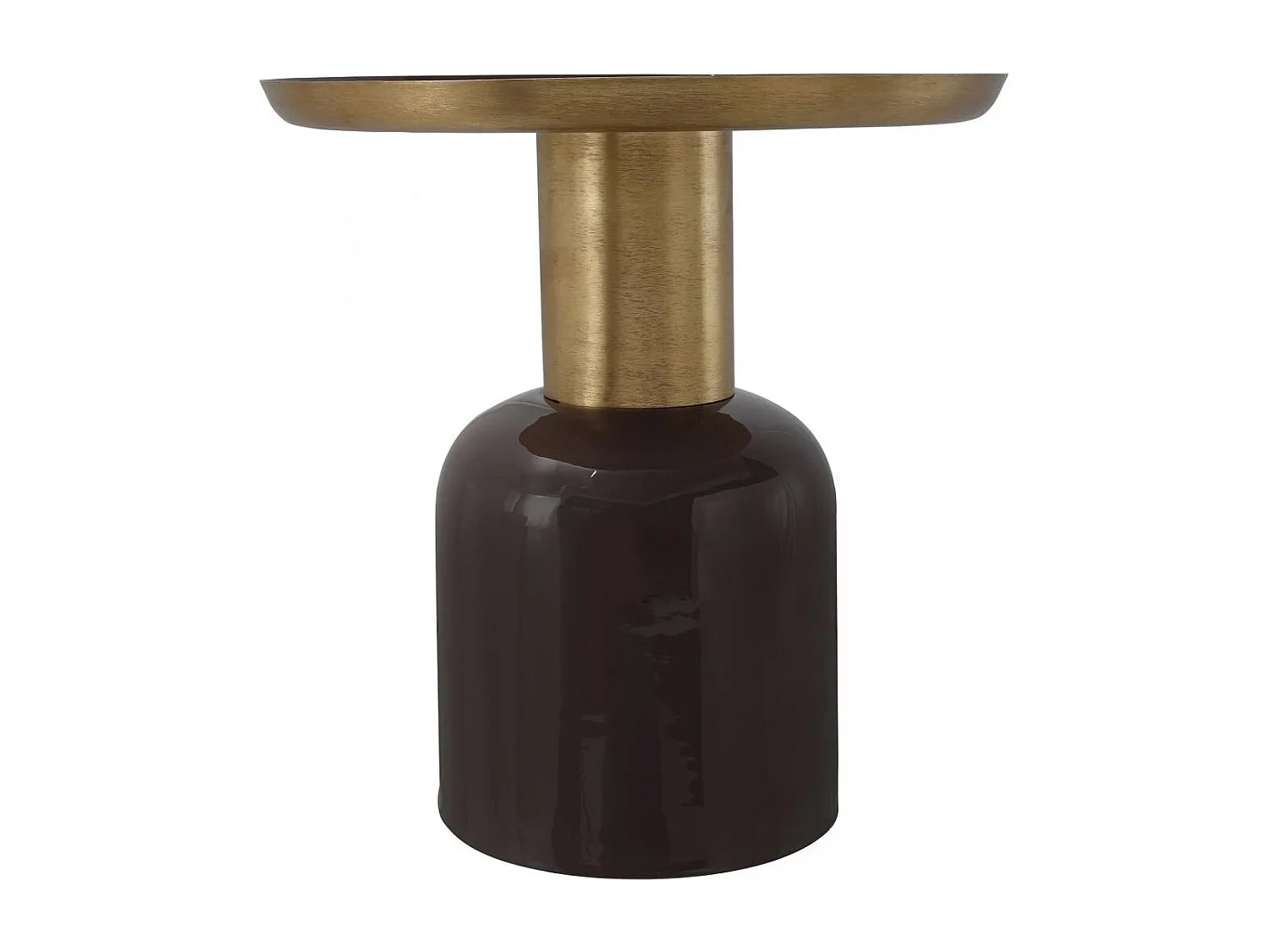 Table basse fait main en fer motif rétro-vintage EYA 41x41 or