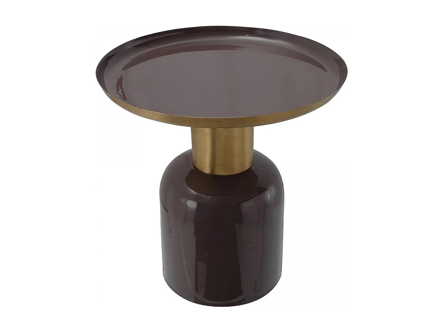 Table basse fait main en fer motif rétro-vintage EYA 41x41 or