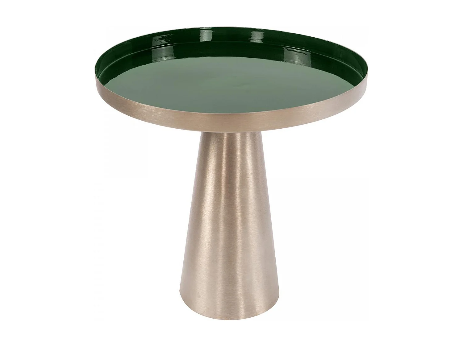 Table basse fait main en fer EYE 45x45 vert foncé