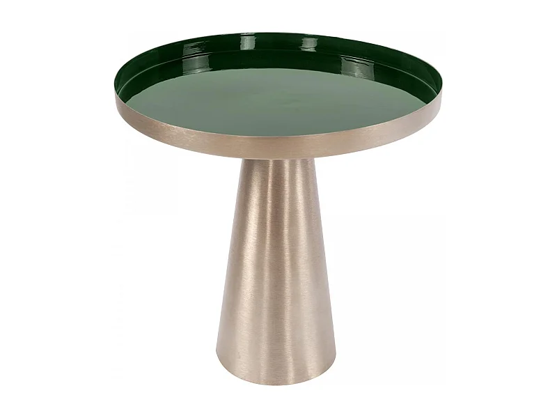 Table basse fait main en fer EYE 45x45 vert foncé