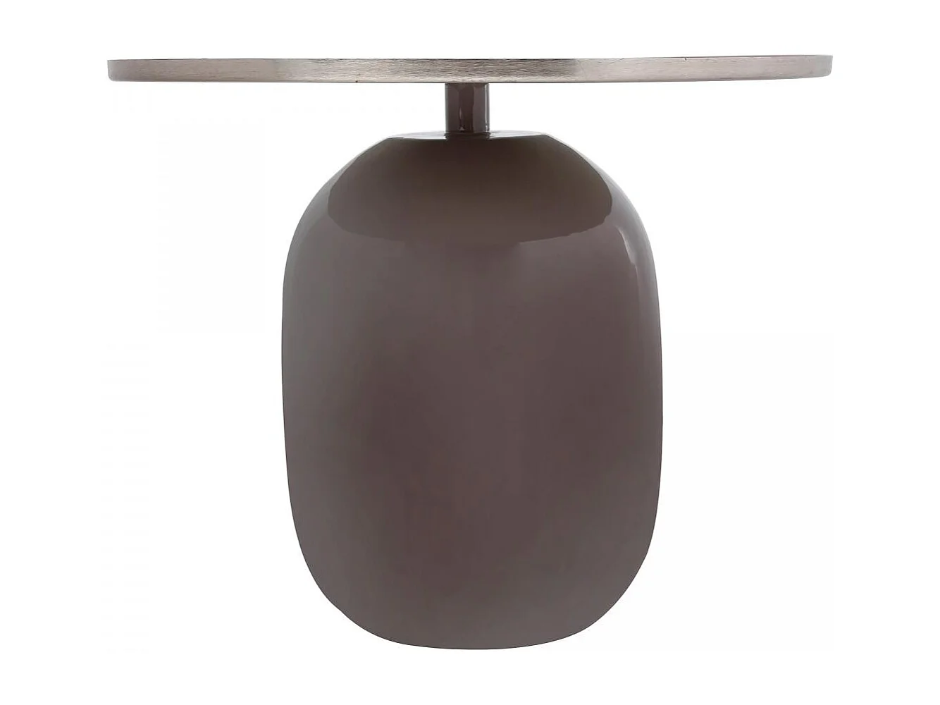 Table basse fait main en fer ERA 51x51 gris clair et gris foncé