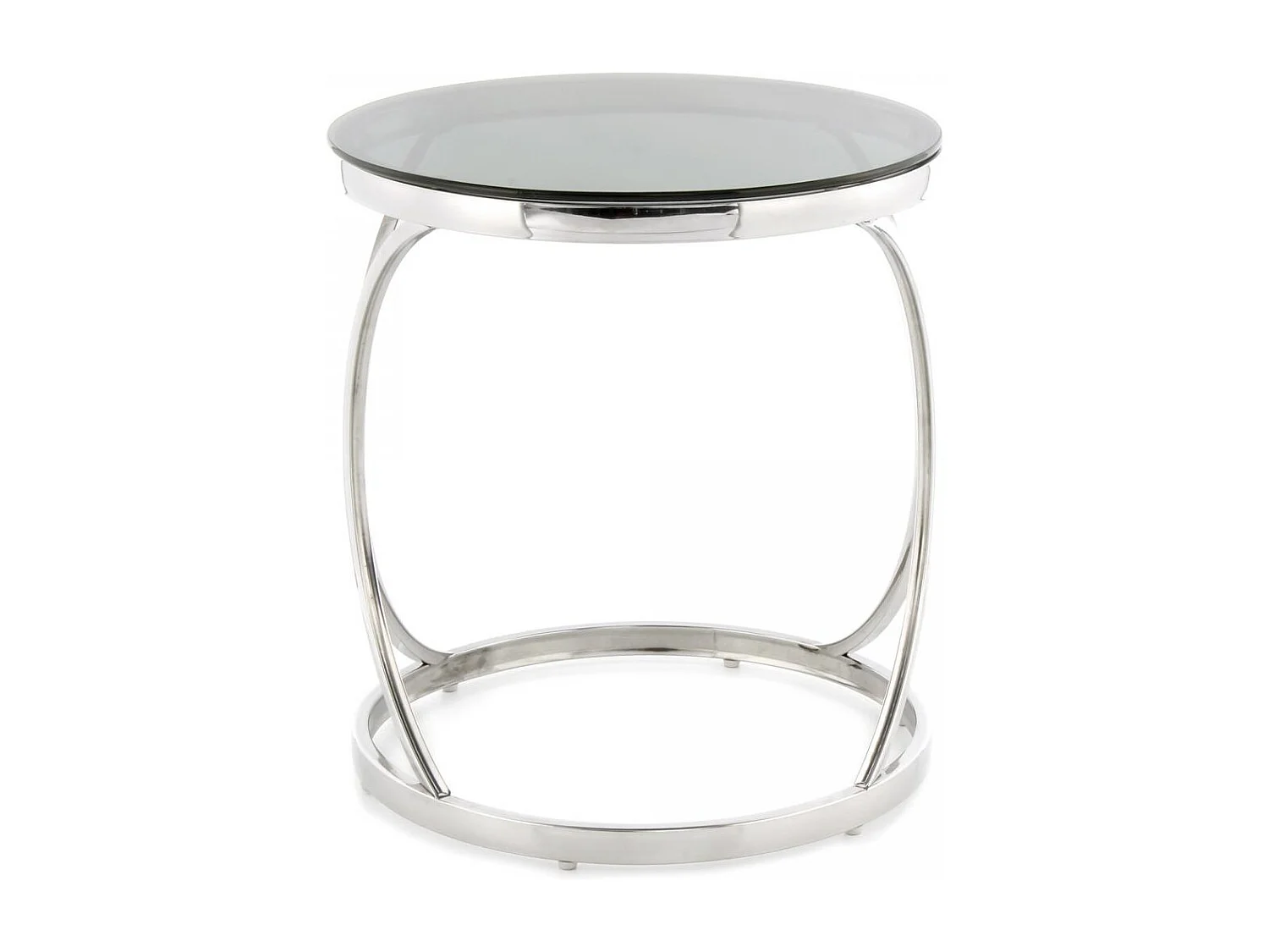 Table basse fait main en acier inoxydable EMU 50x50 noir et gris