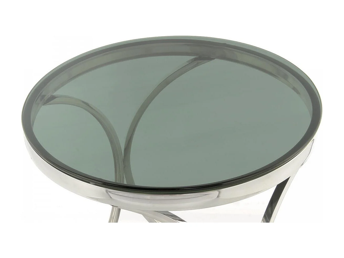 Table basse fait main en acier inoxydable EMU 50x50 noir et gris