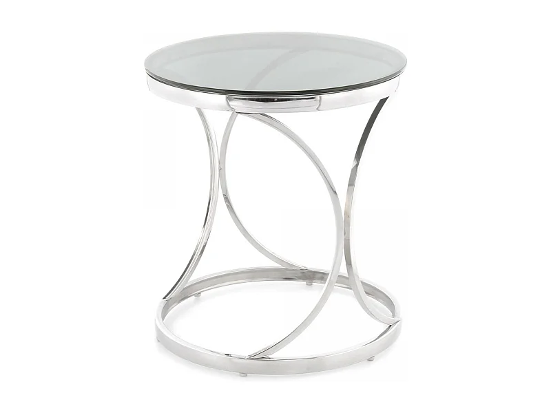 Table basse fait main en acier inoxydable EMU 50x50 noir et gris