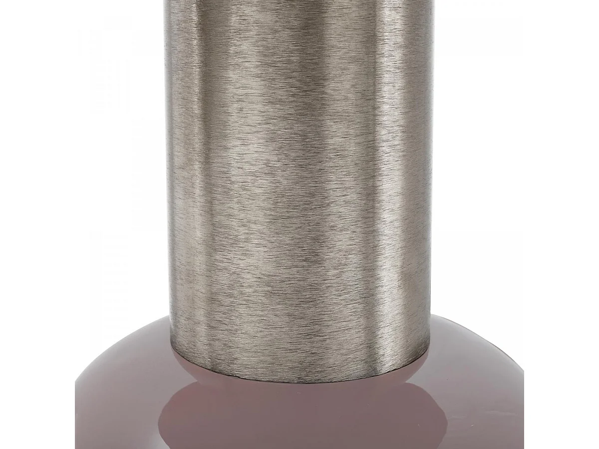 Table basse fait main en fer EVA 50x50 vieux rose et gris