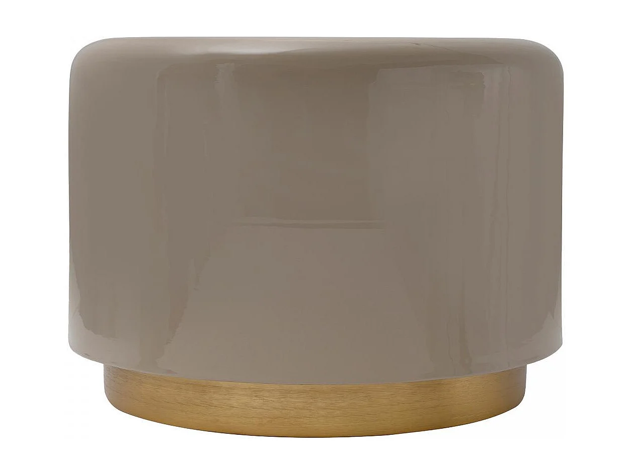 Table basse fait main en fer motif rétro-vintage ELA 52x52 gris