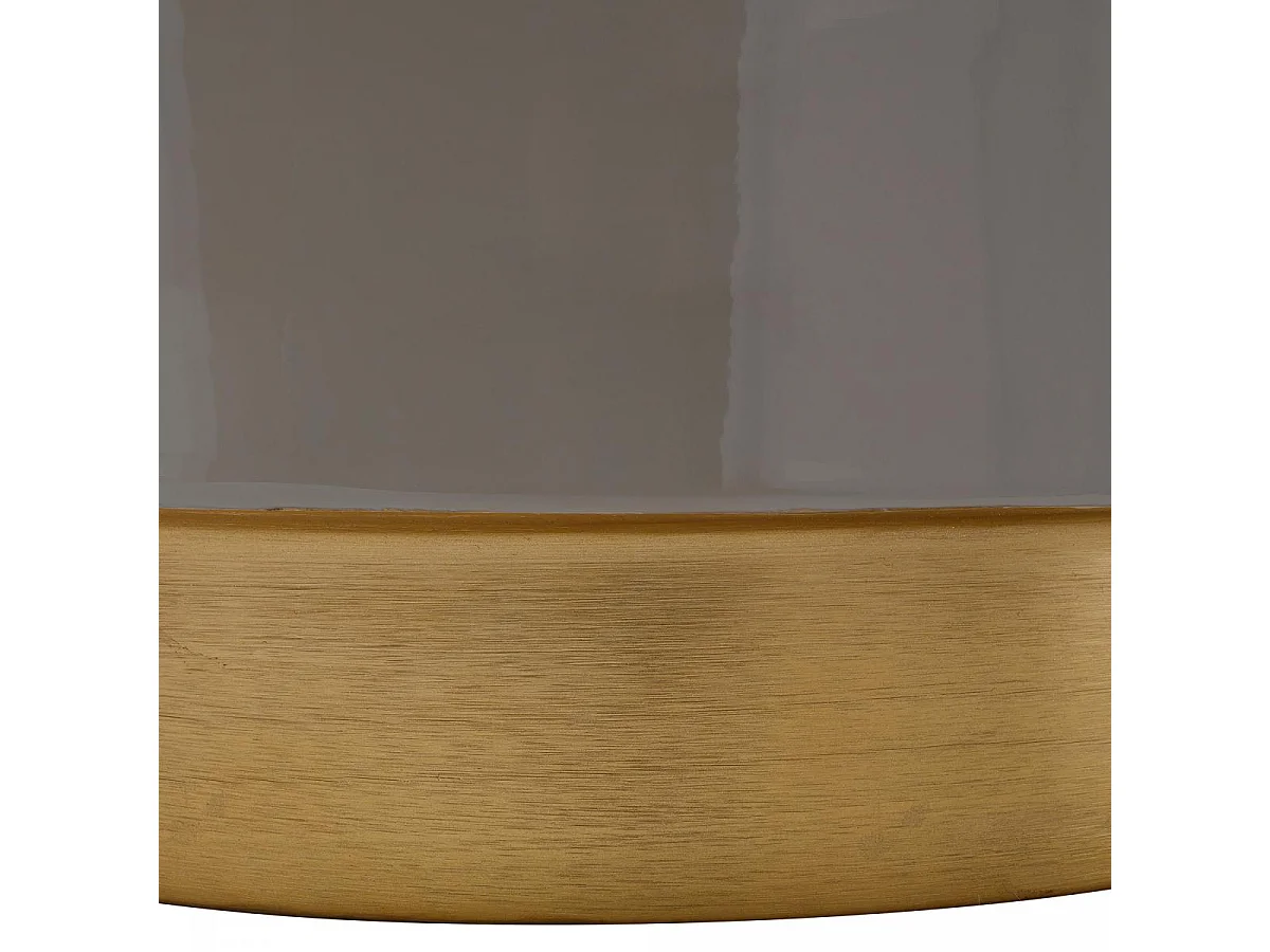 Table basse fait main en fer motif rétro-vintage ELA 52x52 gris