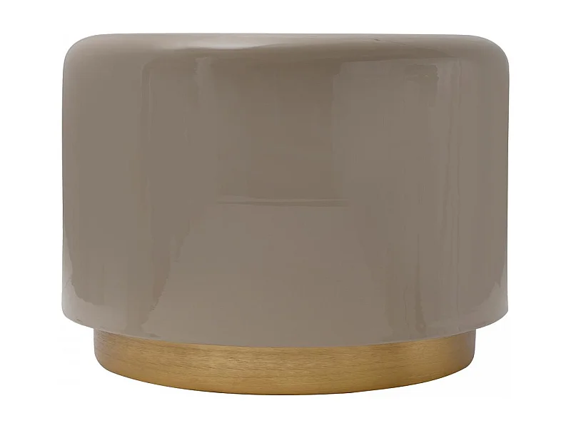 Table basse fait main en fer motif rétro-vintage ELA 52x52 gris