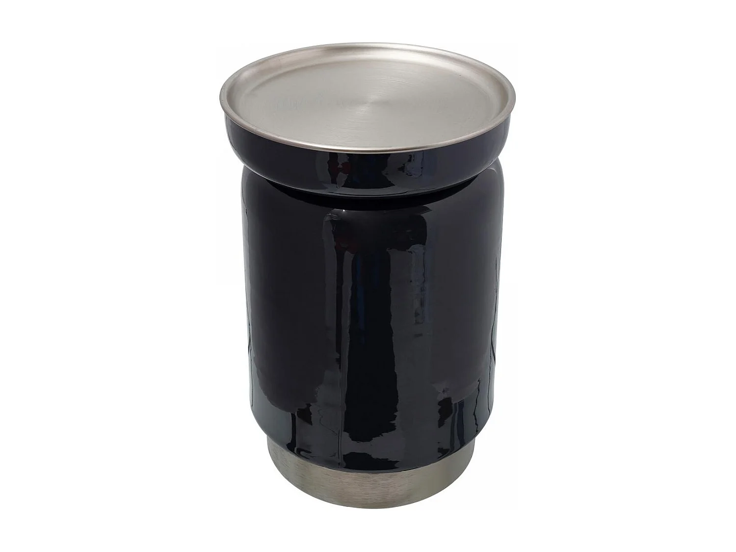 Table basse fait main en fer EJA 32x32 anthracite et gris