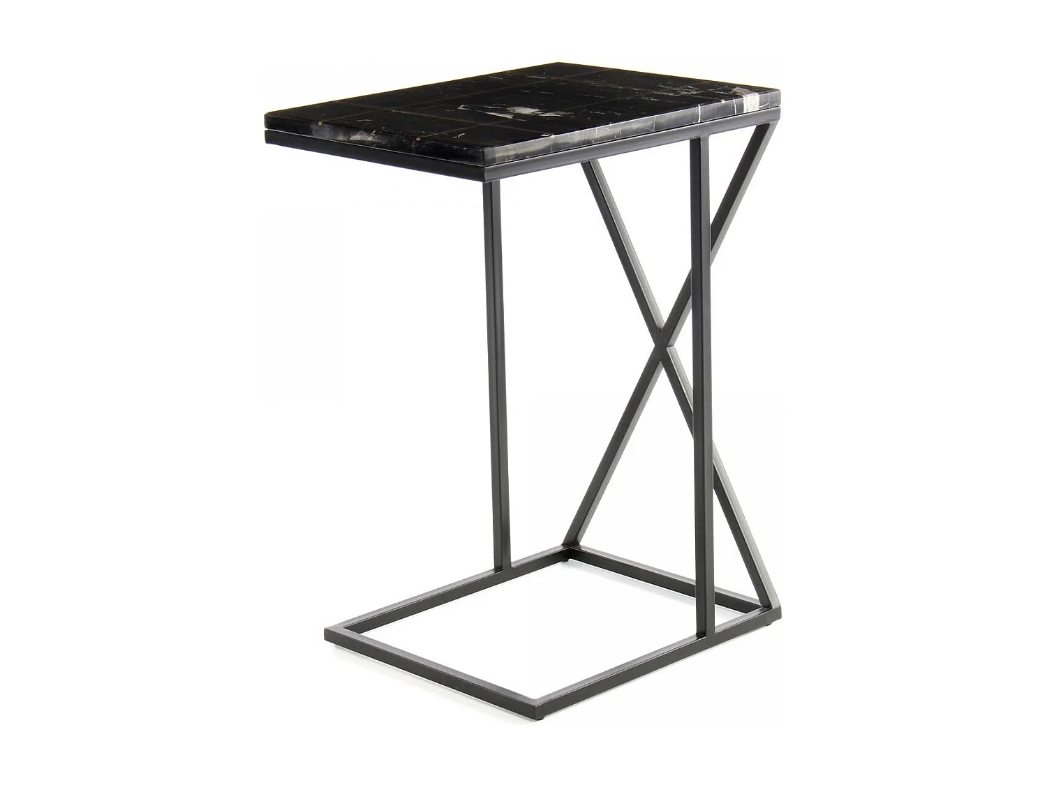 Table basse semi artisanal en marbre EJE 35x45 noir