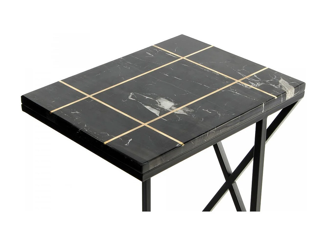Table basse semi artisanal en marbre EJE 35x45 noir