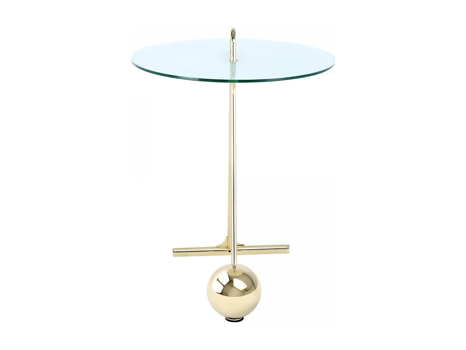 Table basse fait main en acier ELI 46x46 or et blanc