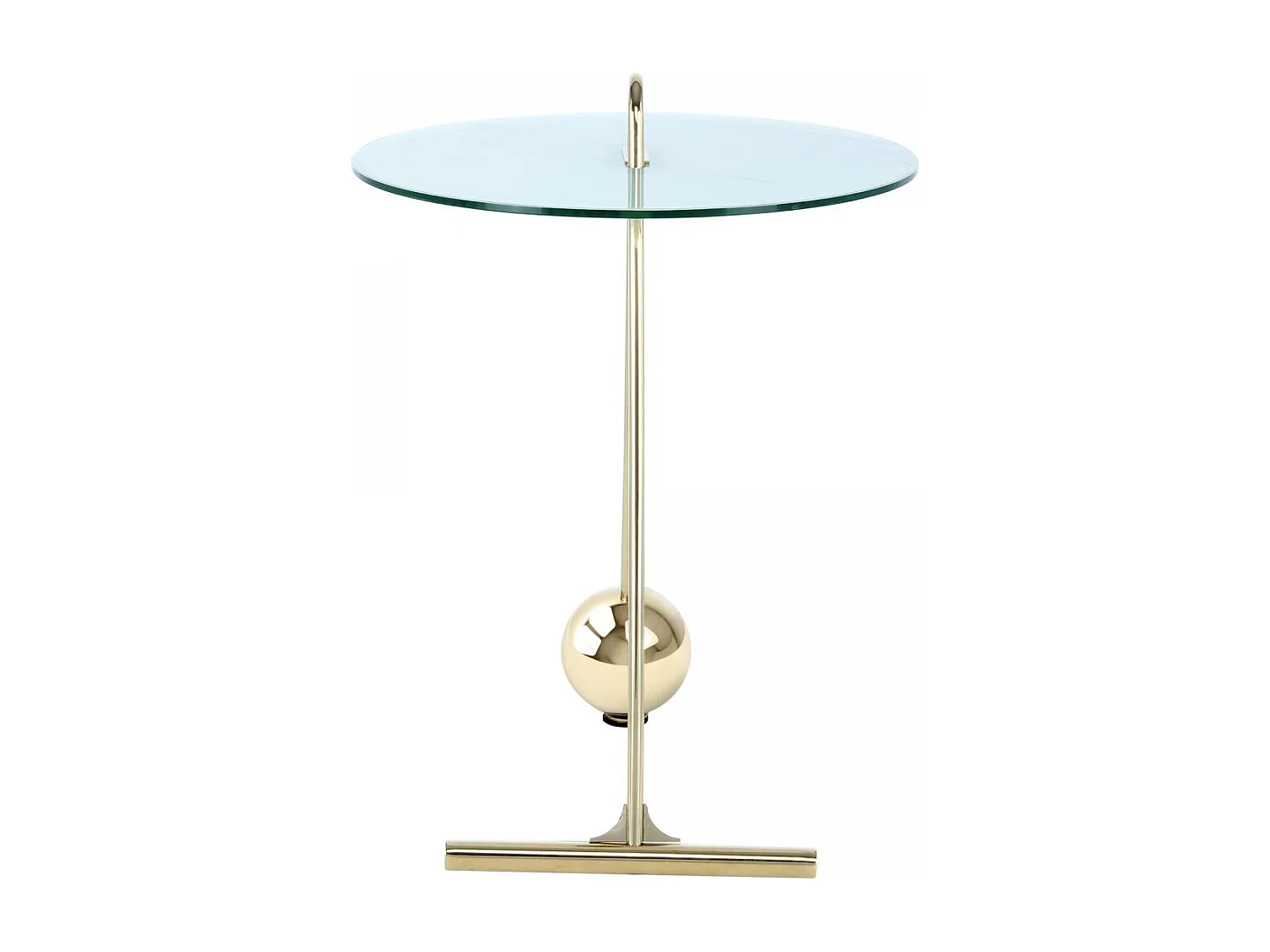 Table basse fait main en acier ELI 46x46 or et blanc