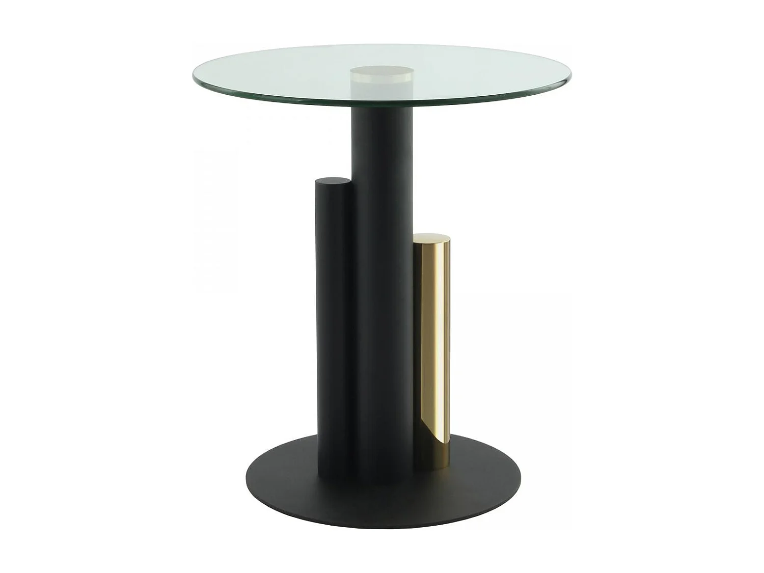 Table basse fait main en aluminium EHI 46x46 noir