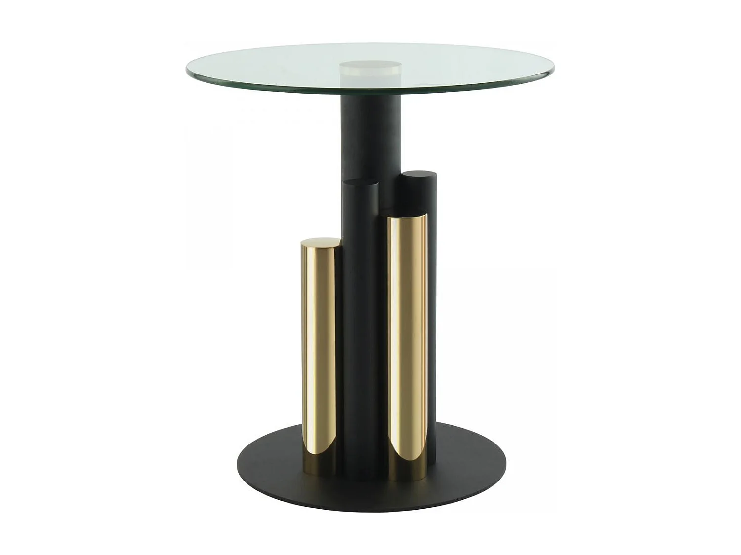 Table basse fait main en aluminium EHI 46x46 noir