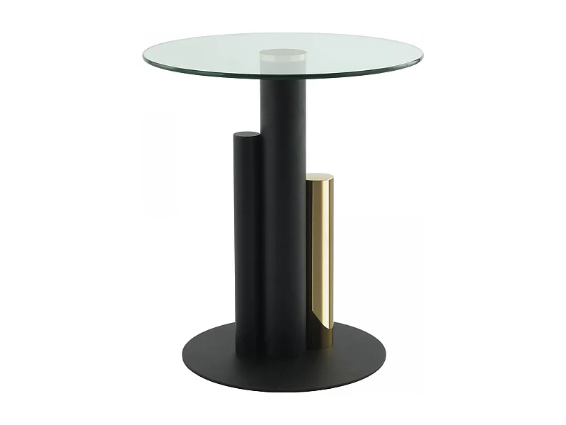 Table basse fait main en aluminium EHI 46x46 noir