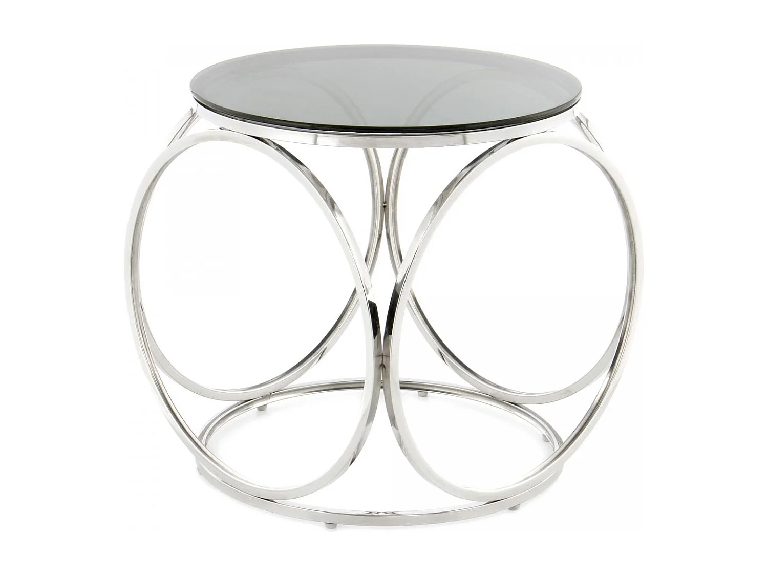 Table basse fait main en acier inoxydable ERU 50x50 noir et gris