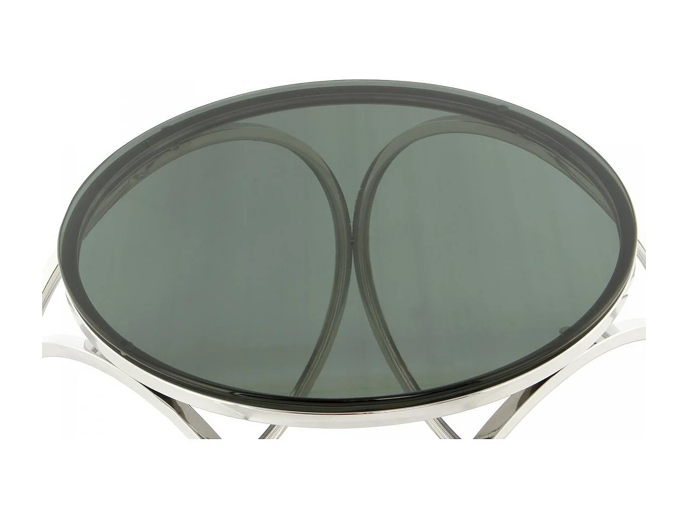 Table basse fait main en acier inoxydable ERU 50x50 noir et gris