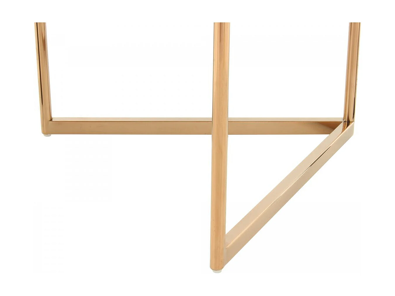 Table basse fait main en acier inoxydable EPO 50x50 gris et or rose