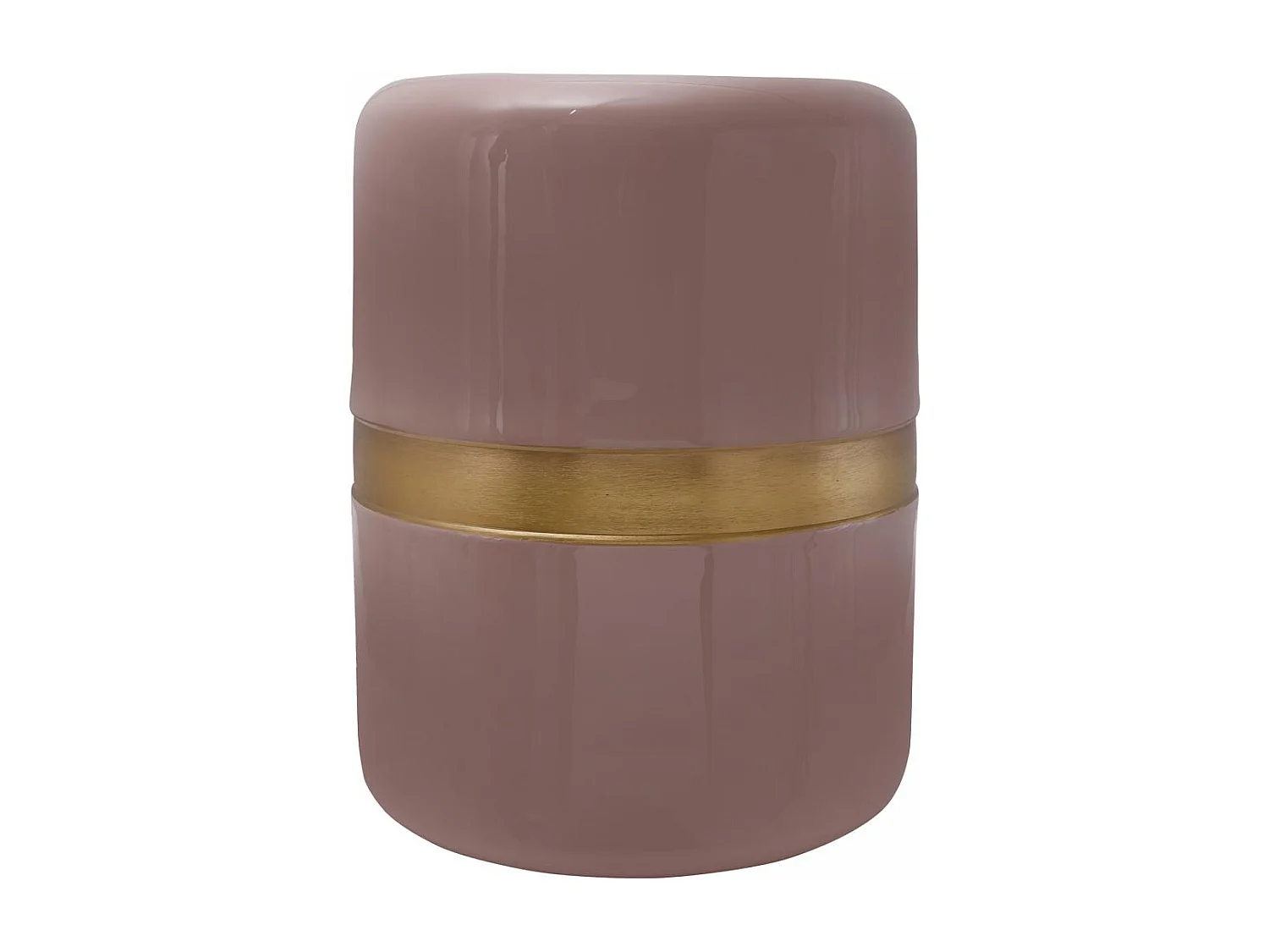 Table basse fait main en fer EPA 36x36 vieux rose