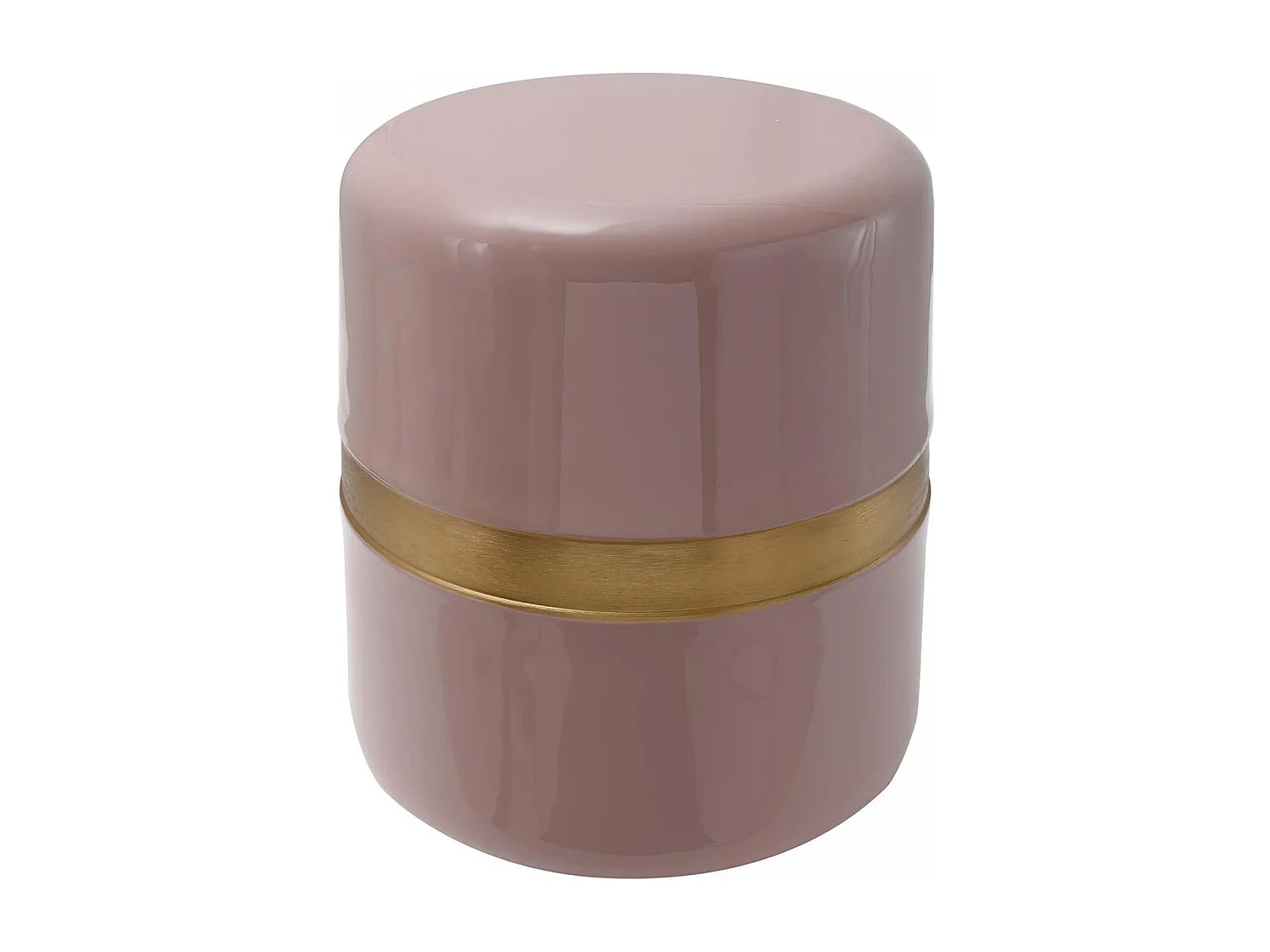 Table basse fait main en fer EPA 36x36 vieux rose