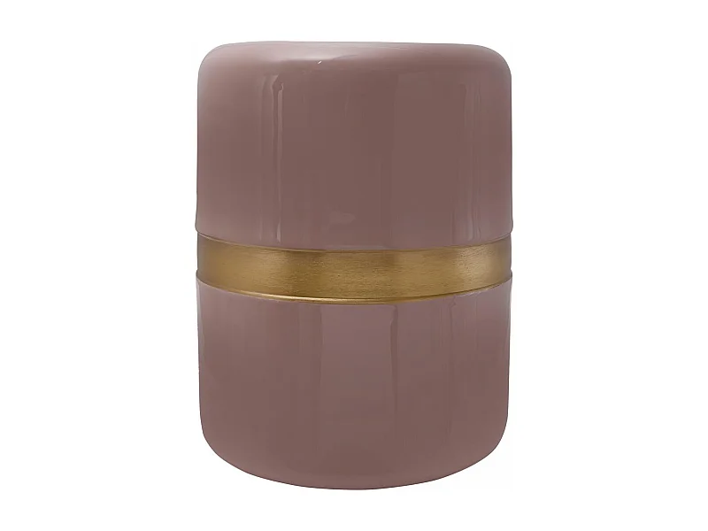 Table basse fait main en fer EPA 36x36 vieux rose