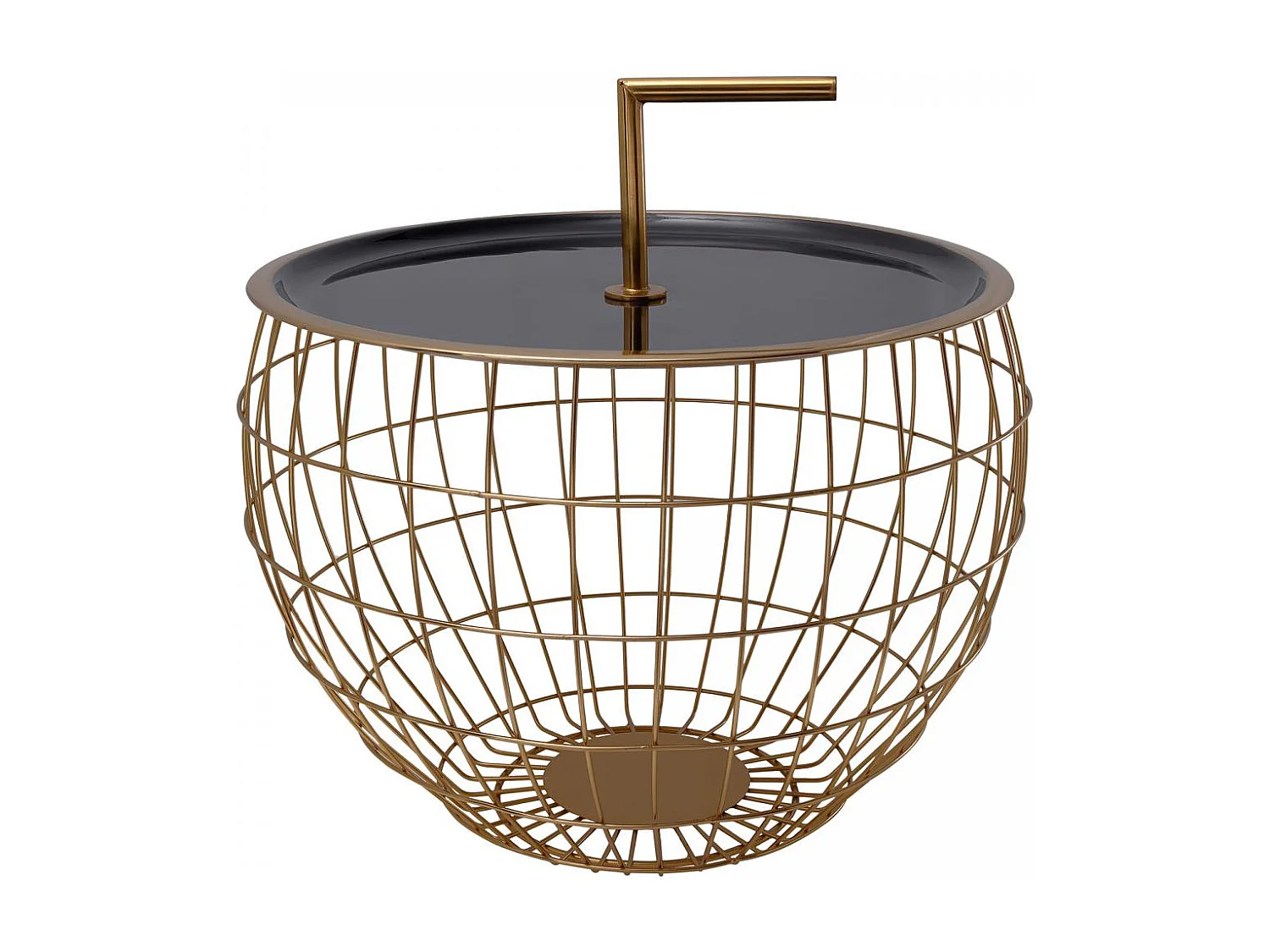 Table basse fait main en fer motif contemporain ESA 50x50 noir