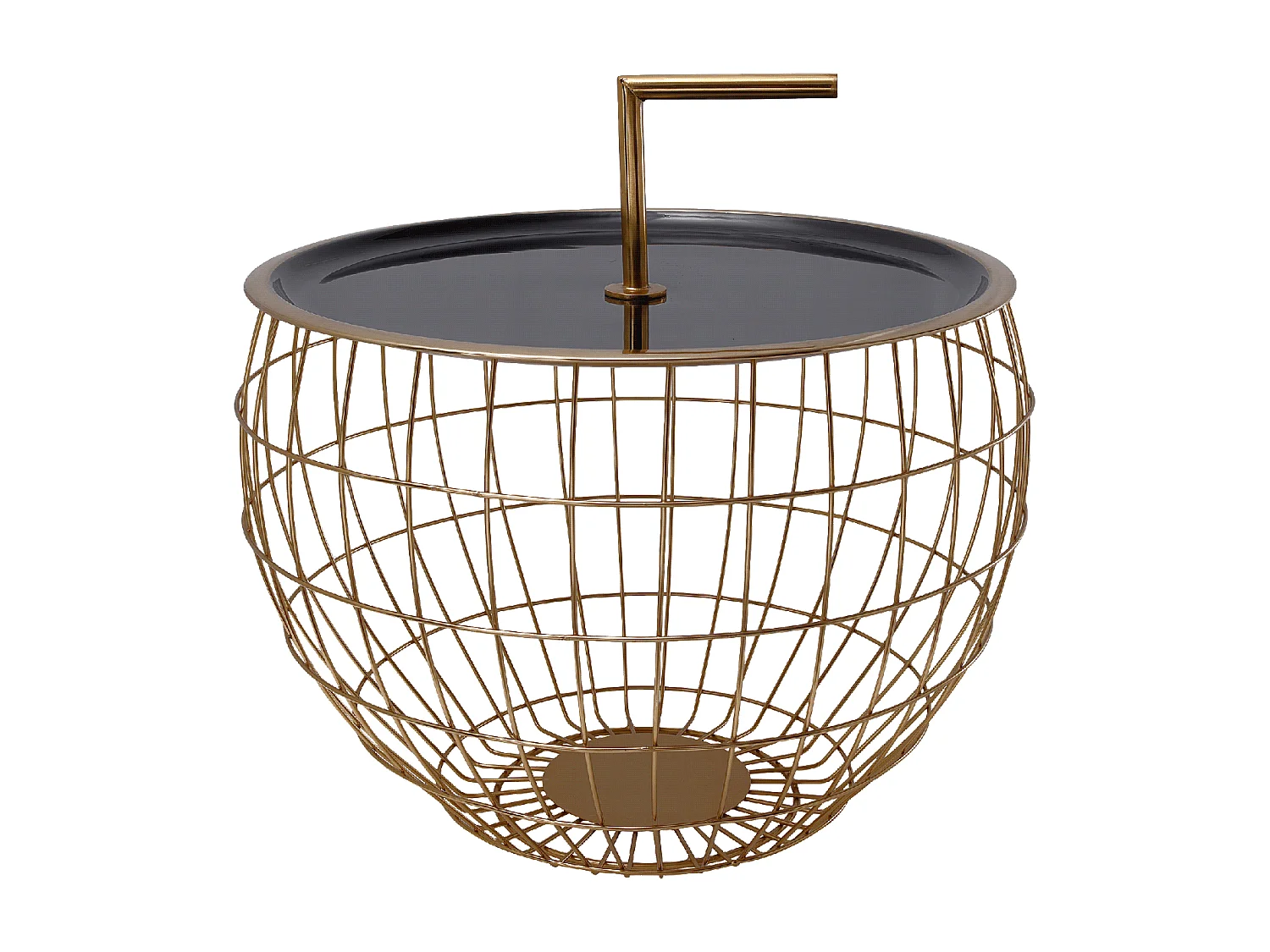 Table basse fait main en fer motif contemporain ESA 50x50 noir