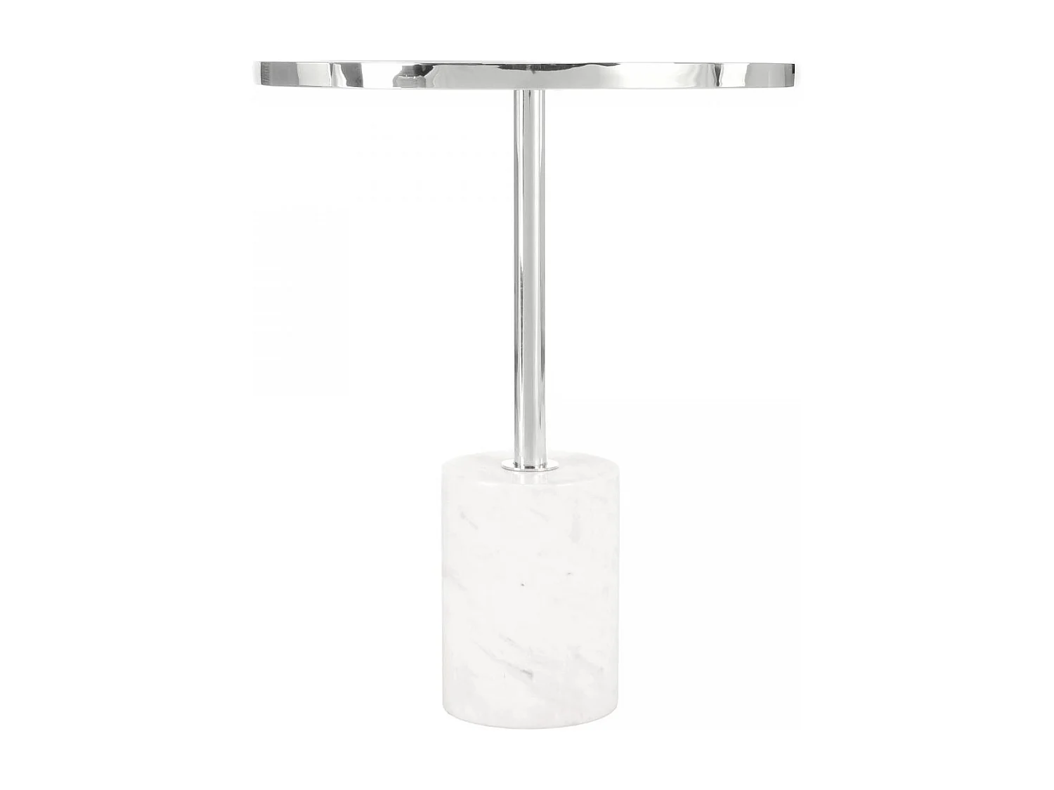 Table basse fait main en acier EHE 46x46 gris et blanc