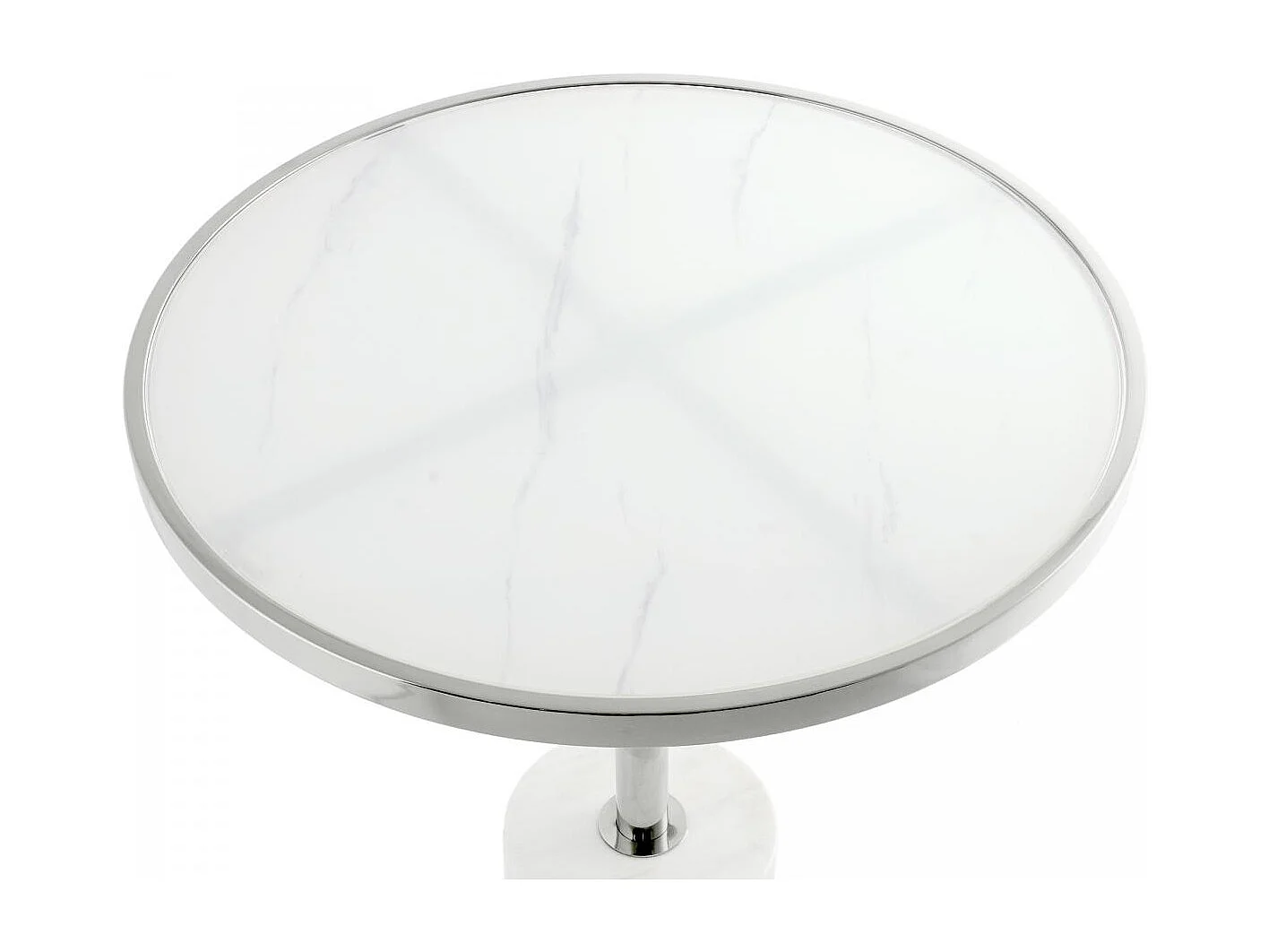 Table basse fait main en acier EHE 46x46 gris et blanc