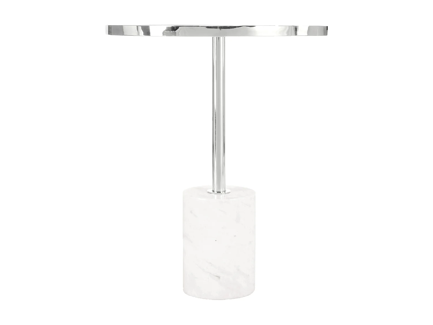 Table basse fait main en acier EHE 46x46 gris et blanc