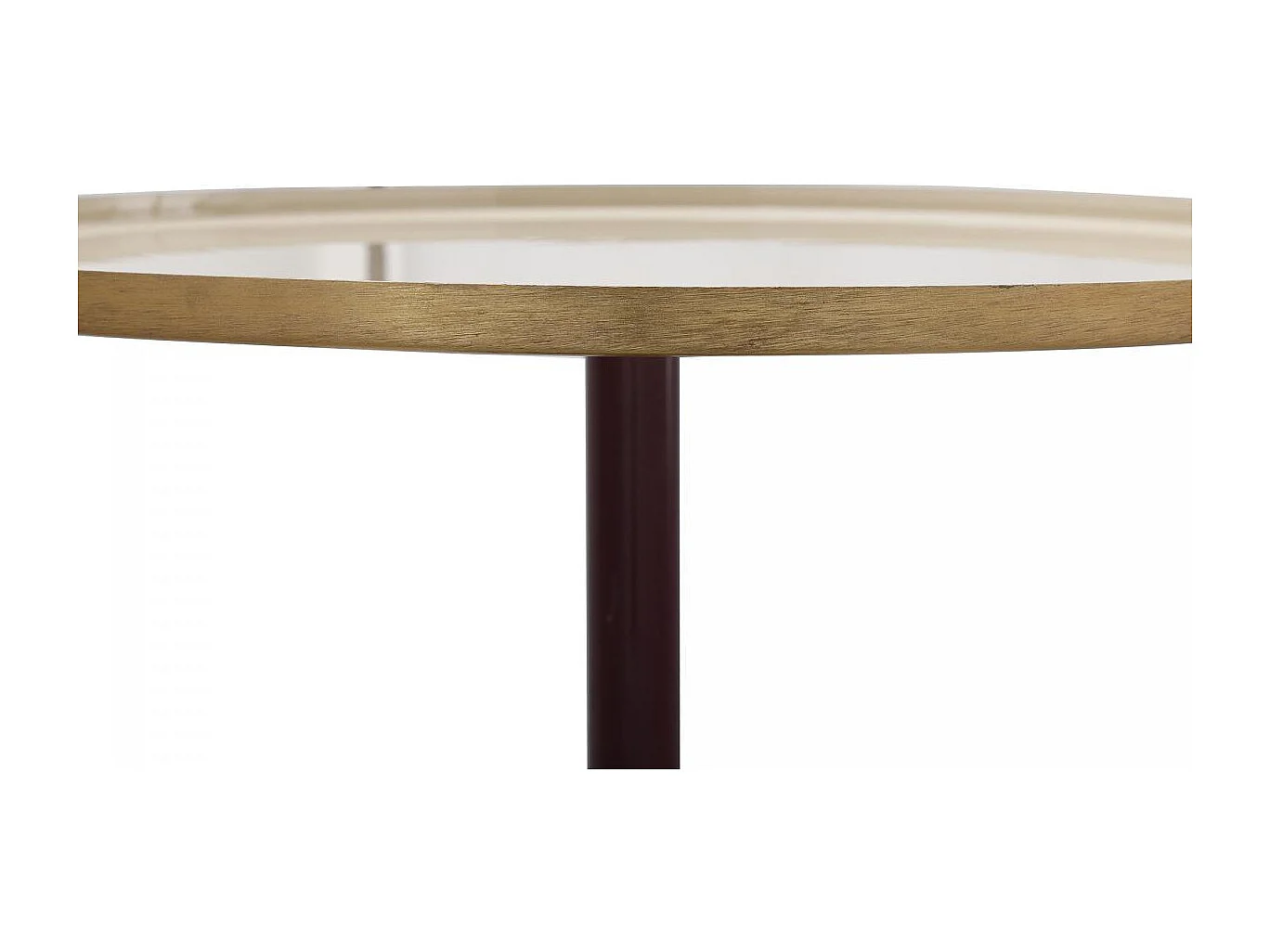 Table basse fait main en fer motif contemporain EXA 51x51 crème