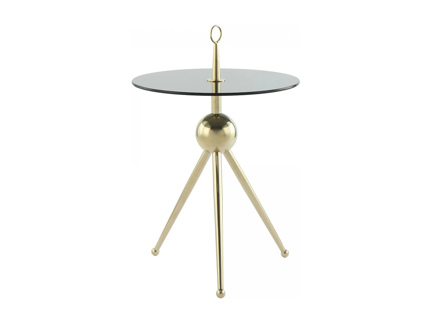 Table basse fait main en acier inoxydable ERO 46x46 crème