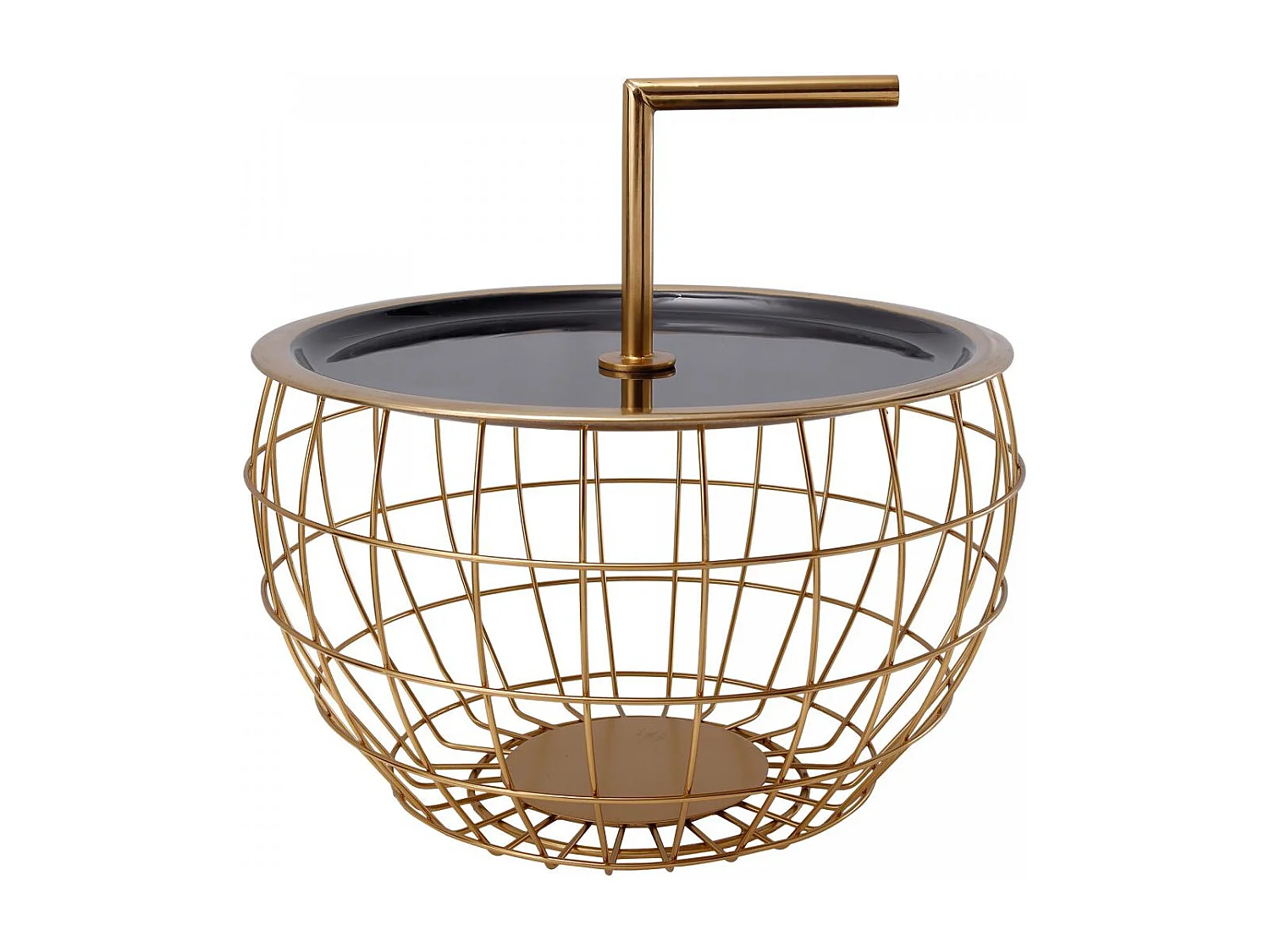 Table basse fait main en fer motif contemporain ESA 38x38 noir