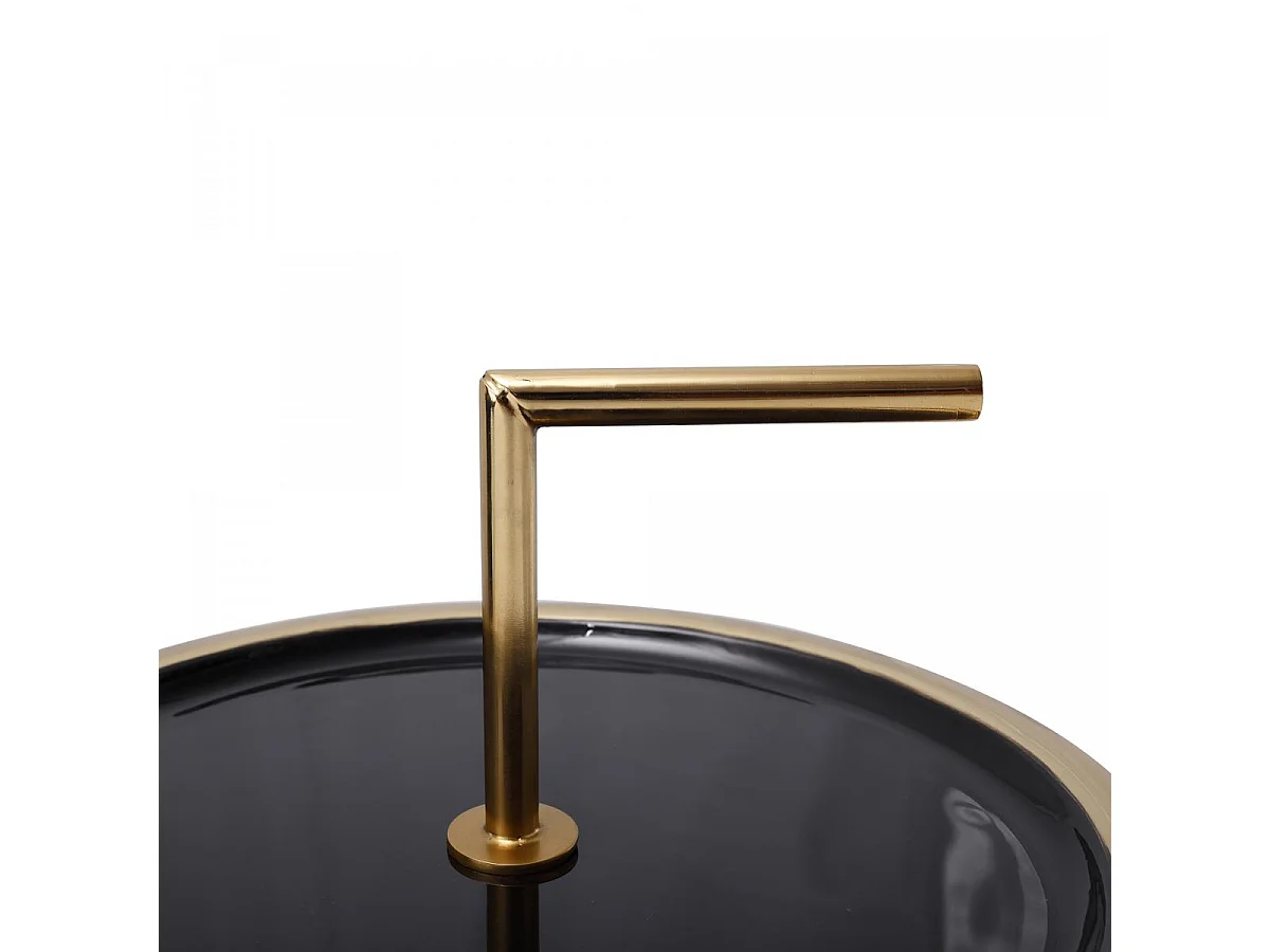 Table basse fait main en fer motif contemporain ESA 38x38 noir