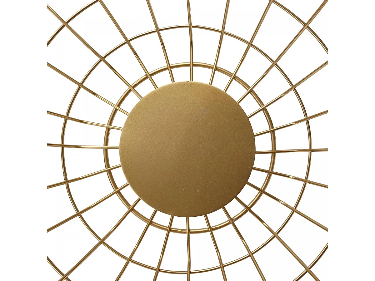 Table basse fait main en fer motif contemporain ESA 38x38 noir