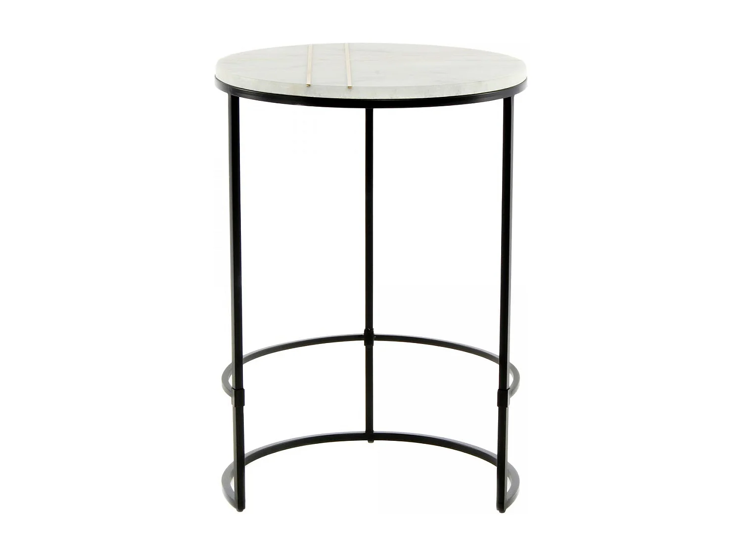 Table basse semi artisanal en marbre EKE 45x45 blanc