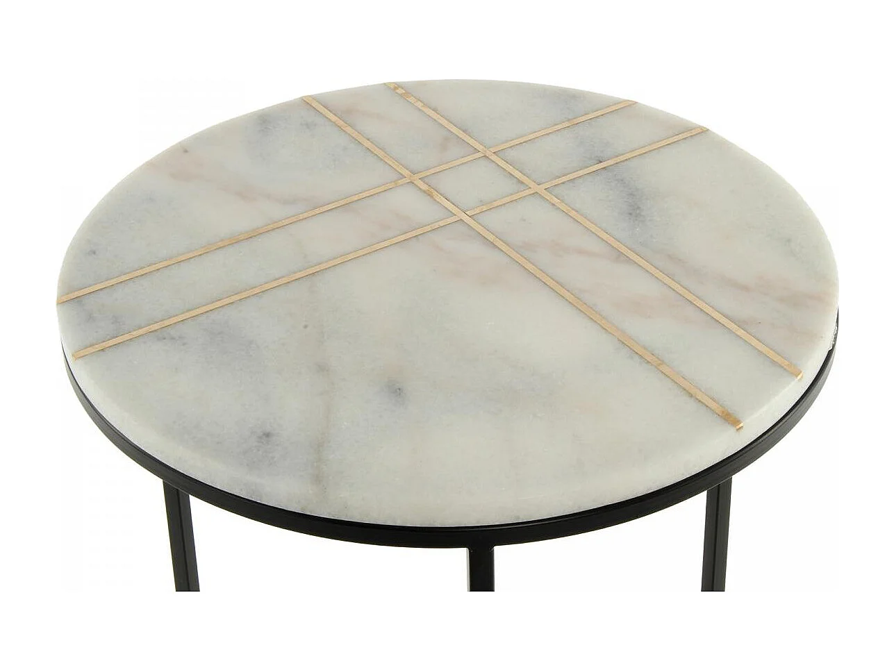 Table basse semi artisanal en marbre EKE 45x45 blanc