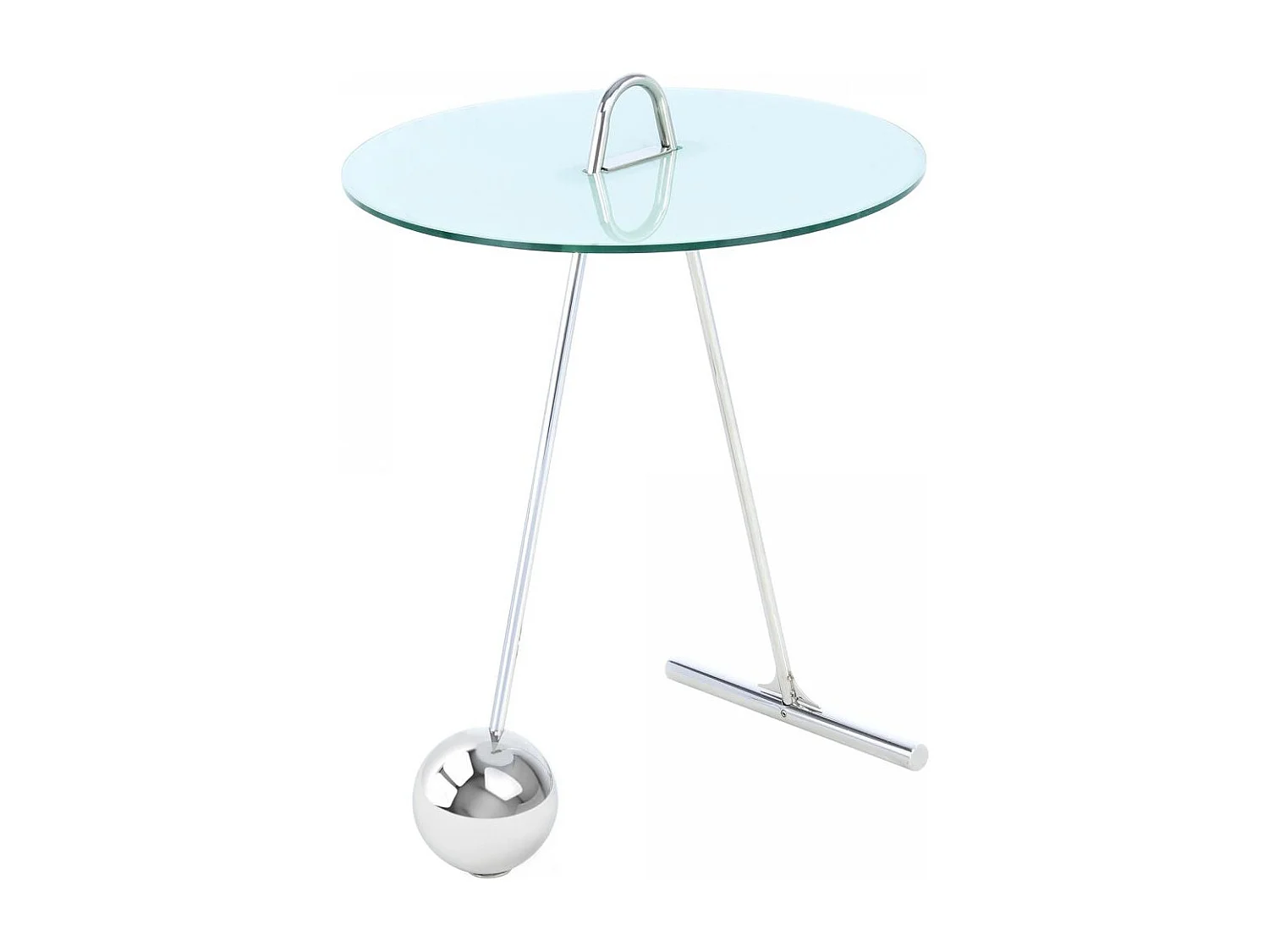 Table basse fait main en acier ELI 46x46 gris et blanc