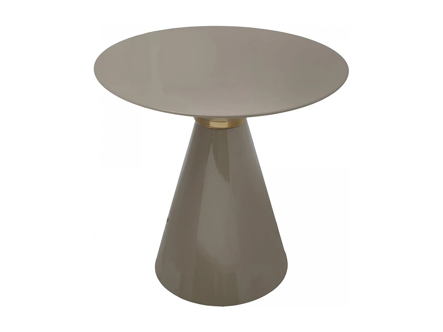 Table basse fait main en fer motif rétro-vintage EMA 47x47 taupe