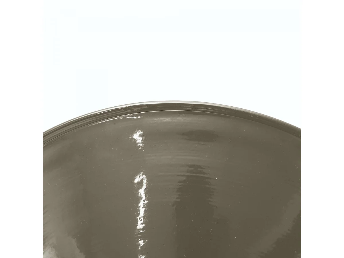 Table basse fait main en fer motif rétro-vintage EMA 47x47 taupe